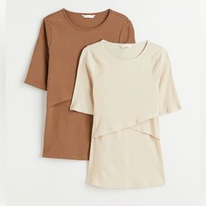 H&M Maternity Nursing Top (light tan only available)